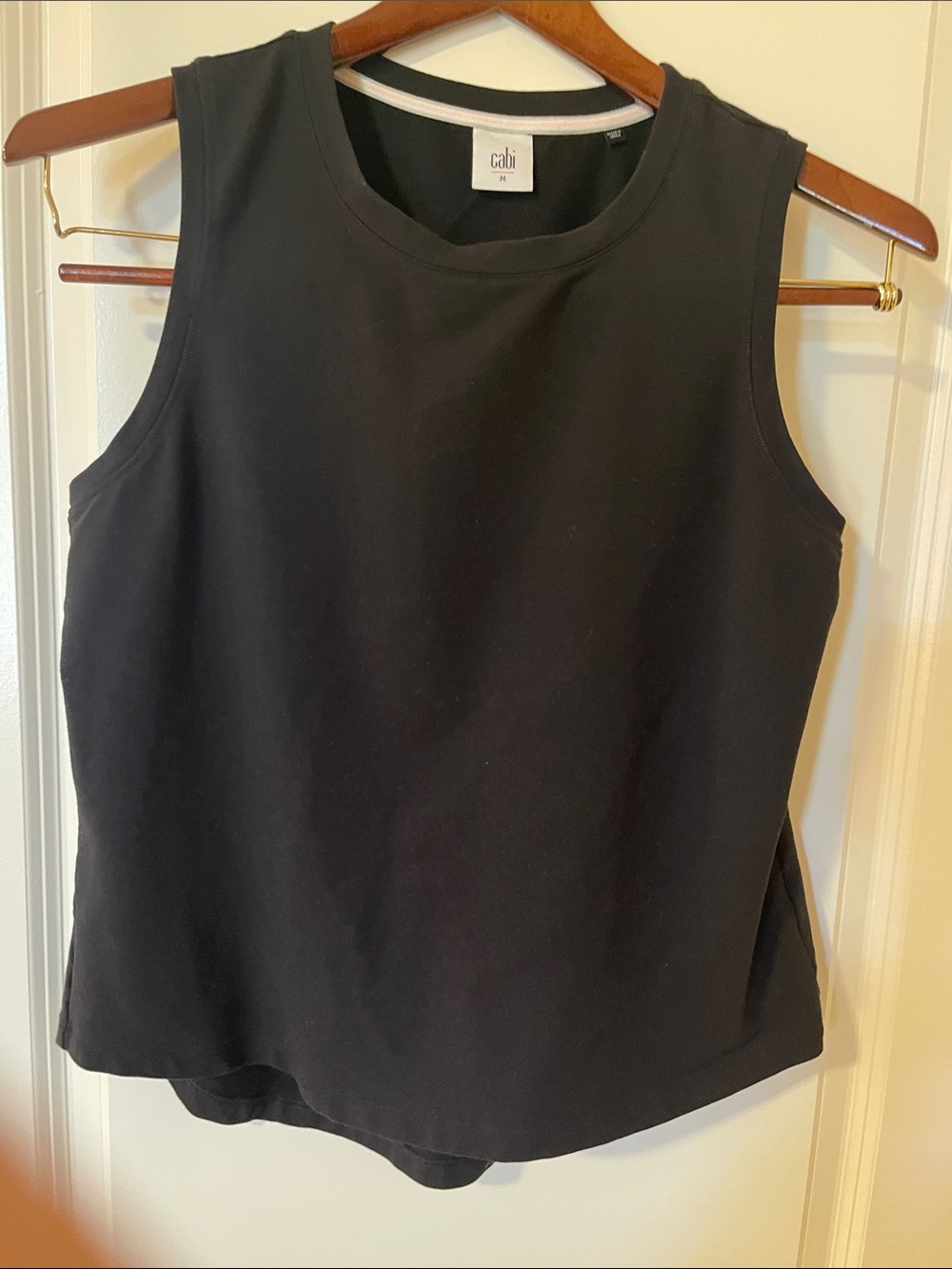 CAbi Black Sleeveless Crewneck Tank